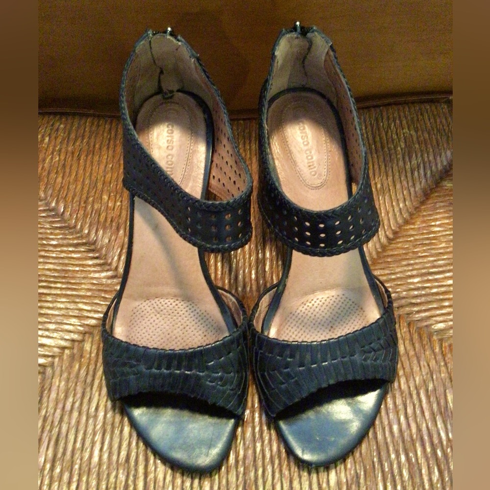 Black Leather Heels